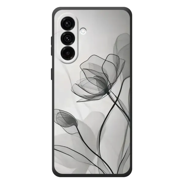Чехол с принтом «Черные цветы» для Samsung Galaxy A37