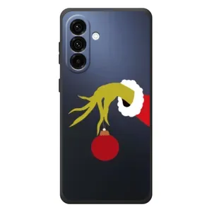 Зимние Чехлы для Гелекси А37 - прозрачный фон (Гринч с игрушкой)