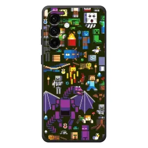 Чохол Майнкрафт на Samsung Galaxy A37 (AlphaPrint) Minecraft (Колаж Майнкрафт)