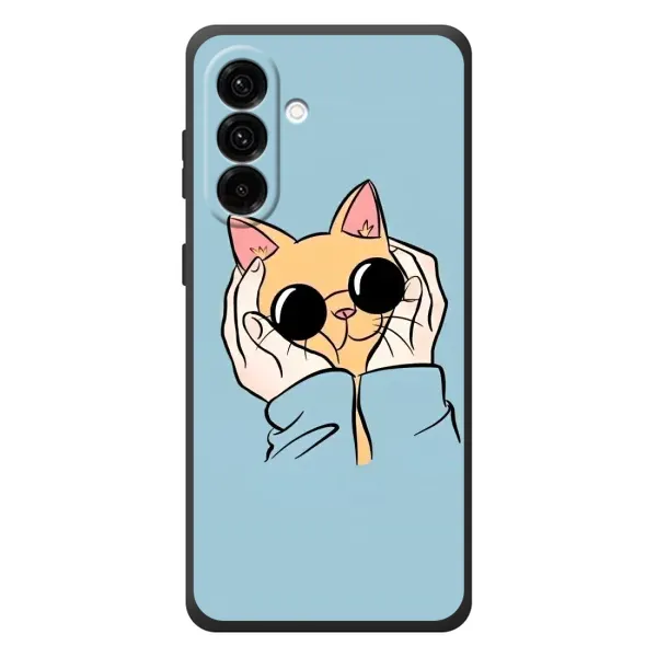 Чехол с принтом «Котик в очках» для Samsung Galaxy A37