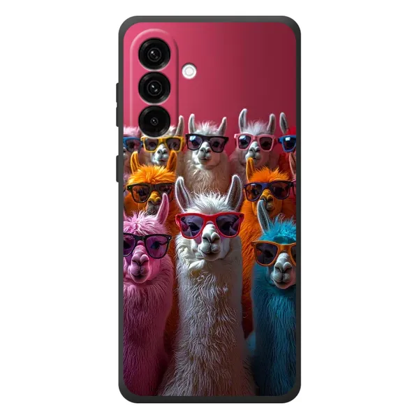 Чехол с принтом «Ламы в очках» для Samsung Galaxy A37