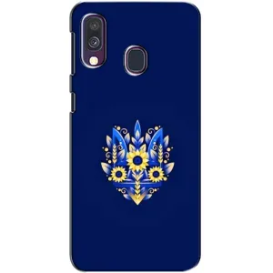 Чохли для Samsung Galaxy A40 2019 (A405F) Укр. Символіка (AlphaPrint) (Квітковий Герб)