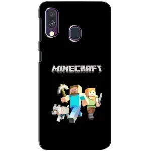 Чохол Майнкрафт на Samsung Galaxy A40 2019 (A405F) (AlphaPrint) Minecraft (герої Minecraft)