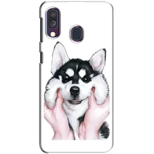 Чохол з Хаскі Samsung Galaxy A40 2019 (A405F) - (AlphaPrint) (Хаскі улибака)