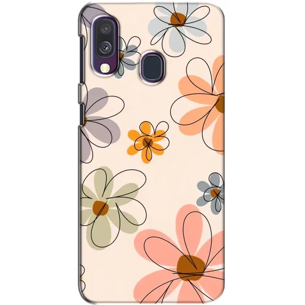 Чохол з принтом «Кольорові квіти» для Samsung Galaxy A40 2019 (A405F)