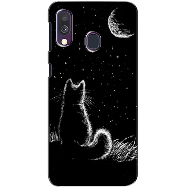 Чохол з принтом «Котик і місяць» для Samsung Galaxy A40 2019 (A405F) Чохол з принтом «Котик і місяць» для Samsung Galaxy A40 2019 (A405F)