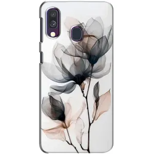 Чохол з принтом «Квіти на білому» для Samsung Galaxy A40 2019 (A405F)