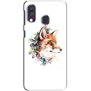 Чохли з картинкою Лисичка для Samsung Galaxy A40 2019 (A405F) (VPrint) (Лиса в квітах)