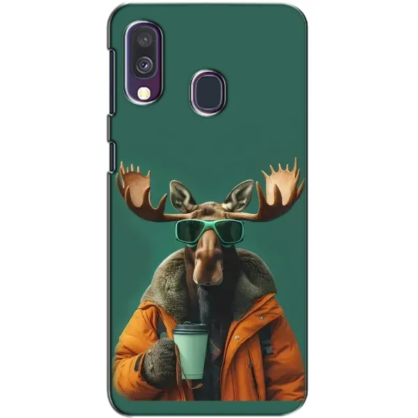 Чохол з принтом «Лось з кавою» для Samsung Galaxy A40 2019 (A405F) Чохол з принтом «Лось з кавою» для Samsung Galaxy A40 2019 (A405F)