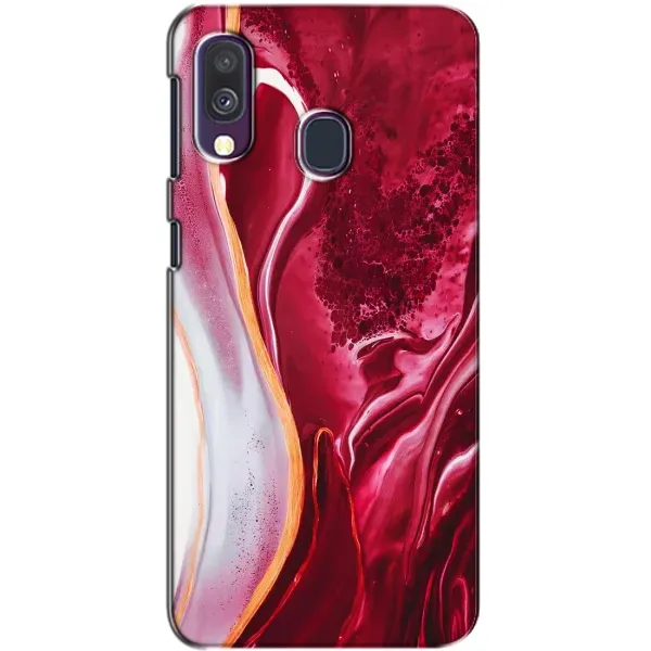 Чохол з принтом «Мрамор червоний» для Samsung Galaxy A40 2019 (A405F)