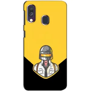 Чеjхол PUBG для Самсунг Галаксі A40 2019 (A405F) (AlphaPrint) (Пабг в шоломі)