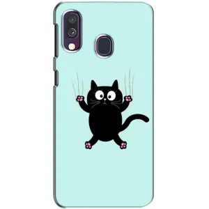 Чохол з принтом для Samsung Galaxy A40 2019 (A405F) (AlphaPrint) Модні коти (Падаючий кіт)