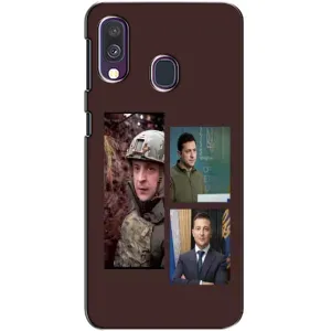 Чохол для Samsung Galaxy A40 2019 (A405F) (AlphaPrint - с принтом Зеленського) (Президент)