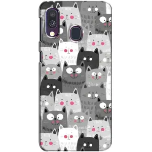 Чохли з Котиками для Samsung Galaxy A40 2019 (A405F) (VPrint) (Мальовані котики)