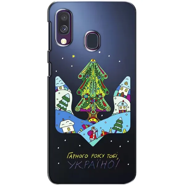 Чехол с принтом «Рождественский герб» для Samsung Galaxy A40 2019 (A405F)