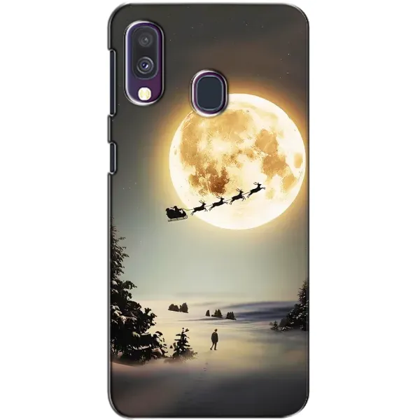 Чехол с принтом «Санта на луне» для Samsung Galaxy A40 2019 (A405F) Чехол с принтом «Санта на луне» для Samsung Galaxy A40 2019 (A405F)