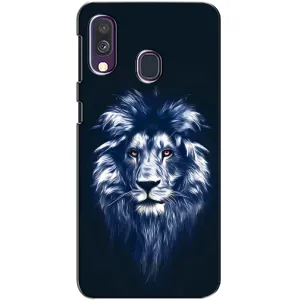 Чохол з картинкою ЛЕВ для Samsung Galaxy A40 2019 (A405F) (VPrint) (Синій Лев)