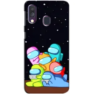 Чохли Амонг Ас для Samsung Galaxy A40 2019 (A405F) (AlphaPrint) (Скіни в космосі)