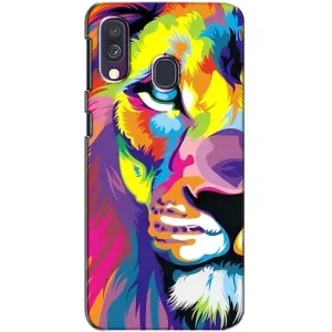 Чохол з картинкою ЛЕВ для Samsung Galaxy A40 2019 (A405F) (VPrint) (Яскравий Лев)