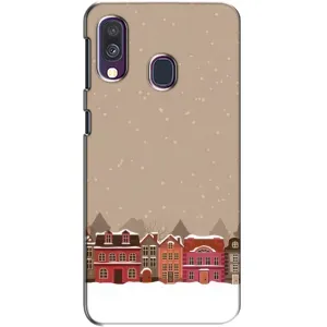 Новорічні, Святкові Чохли для Samsung Galaxy A40 2019 (A405F) - 2024 год (Зимове місто)