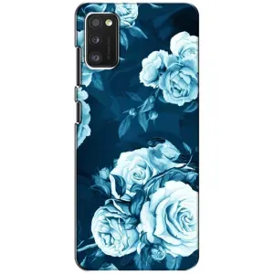 Чехлы (ART) Цветы на Samsung Galaxy A41 (A415) (VPrint) (Голубые Бутоны)