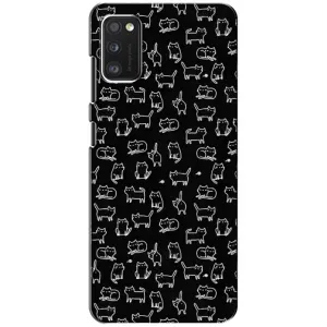 Чохол з принтом для Samsung Galaxy A41 (A415) (AlphaPrint) Модні коти (Маленькі котики)