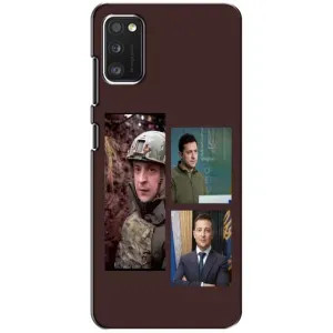 Чехол для Samsung Galaxy A41 (A415) (AlphaPrint - с принтом Зеленского) (Президент)