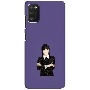 Чехлы Венсдей на Samsung Galaxy A41 (A415) Уэнсдей (AlphaPrint) (Уэнздей в черном)
