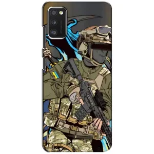 Чехлы с картинкой ЗСУ для Samsung Galaxy A41 (A415) (AlphaPrint) (Воїн ЗСУ)
