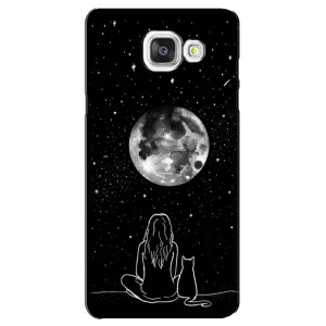 Чехол с рисунком кот на Samsung Galaxy A5 2016 / A5100 / A510F (Девушка с котом)
