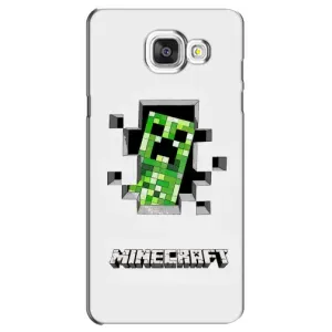 Чехол Майнкрафт на Samsung Galaxy A5 2016 / A5100 / A510F (AlphaPrint) Minecraft (крипер Майнкрафт)