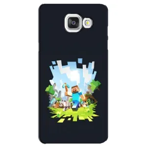 Чехол Майнкрафт на Samsung Galaxy A5 2016 / A5100 / A510F (AlphaPrint) Minecraft (персонажи Minecraft)