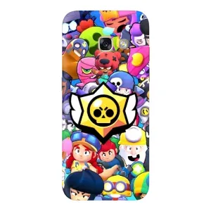 Чехол для Samsung Galaxy A5 2017 / A520 / A520F Бравл Старс (VPrint) (Лого Brawl Stars)