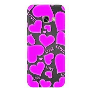 Чехлы для любимой на Самсунг А5 2017 (VPrint) (Pink hearts)