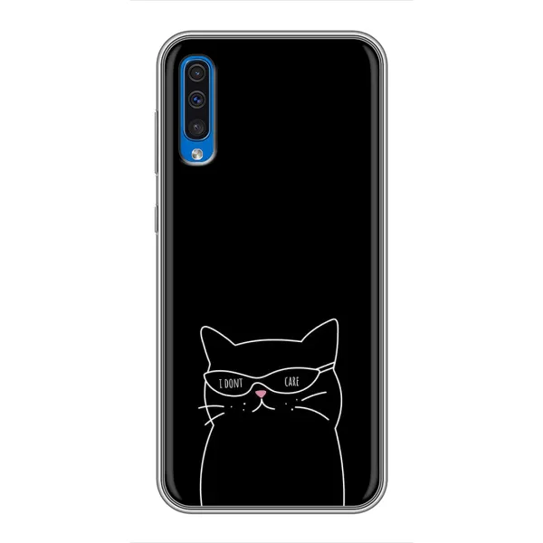 Чехол с принтом «Равнодушный кот» для Samsung Galaxy A50 2019 (A505F)