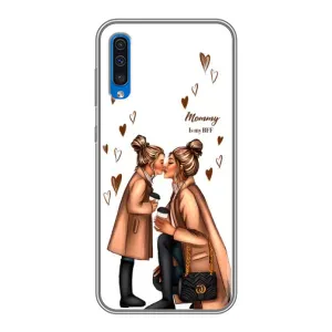 Чехол с печатью для Samsung Galaxy A50 2019 (A505F) - (Мама с ребенком) (AlphaPrint) (Дочка и мама)
