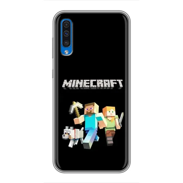 Чехол с принтом «герои Minecraft» для Samsung Galaxy A50 2019 (A505F)