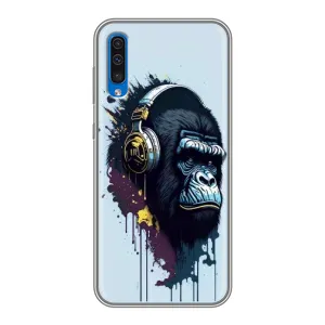 Чохол з Мавпами Samsung Galaxy A50 2019 (A505F) - (AlphaPrint) (Горила в навушниках)