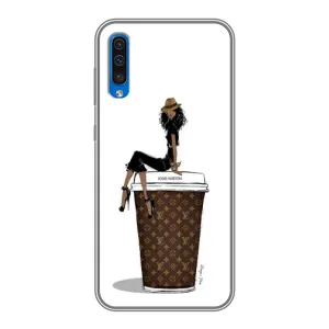 Чехлы Луи Витон для Samsung Galaxy A50 2019 (A505F) (AlphaPrint - LOUIS VUITTON) (кофе LOUIS VUITTON)