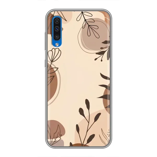 Чехол с принтом «Коричневые цветы» для Samsung Galaxy A50 2019 (A505F)