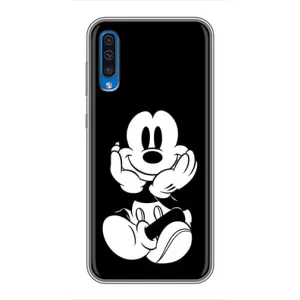 Міккі Маус чохол для Samsung Galaxy A50 2019 (A505F) (AlphaPrint - Мультяшні) (Маус на чорному)