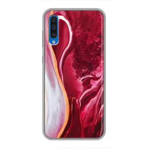 Чохол для Самсунг Галаксі А50 2019 (А505Ф) - з принтом (Дизайнерські) (AlphaPrint) (Мрамор червоний)