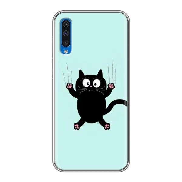 Чехол с принтом «Падающий кот» для Samsung Galaxy A50 2019 (A505F) Чехол с принтом «Падающий кот» для Samsung Galaxy A50 2019 (A505F)