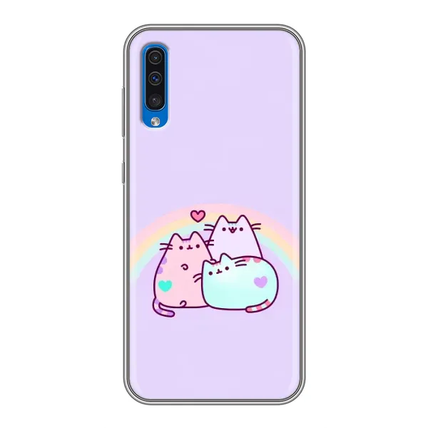 Чехол с принтом «Радужные котики» для Samsung Galaxy A50 2019 (A505F)