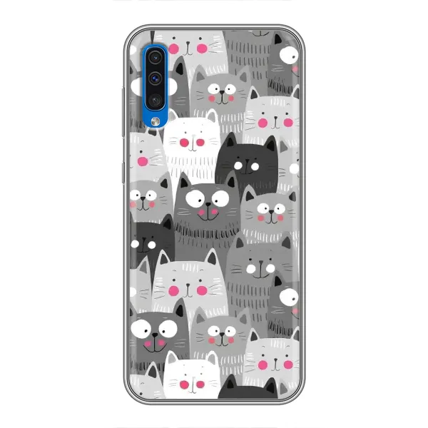 Чехол с принтом «Рисованные котики» для Samsung Galaxy A50 2019 (A505F) Чехол с принтом «Рисованные котики» для Samsung Galaxy A50 2019 (A505F)