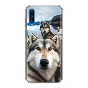 Чохол з Хаскі Samsung Galaxy A50 2019 (A505F) - (AlphaPrint) (Селфі Хаскі)
