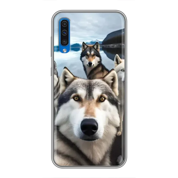 Чехол с принтом «Селфи ХАски» для Samsung Galaxy A50 2019 (A505F) Чехол с принтом «Селфи ХАски» для Samsung Galaxy A50 2019 (A505F)