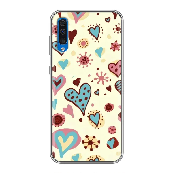 Чехол с принтом «Сердечки» для Samsung Galaxy A50 2019 (A505F)