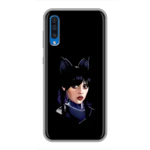 Чехлы Венсдей на Samsung Galaxy A50 2019 (A505F) Уэнсдей (AlphaPrint) (серьезная Уэнздей)
