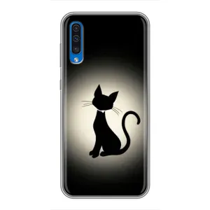 Чохол з принтом для Samsung Galaxy A50 2019 (A505F) (AlphaPrint) Модні коти (Силует котика)